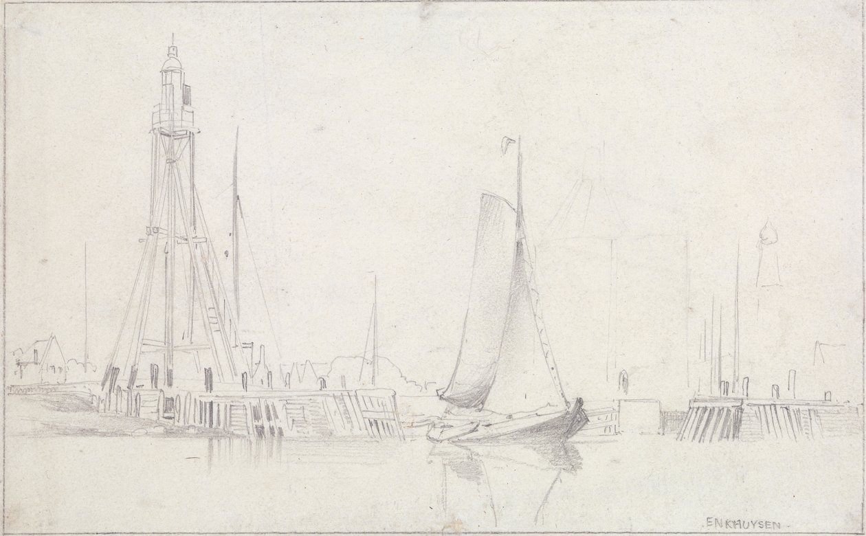Enkhuysen alkotó: Edward William Cooke