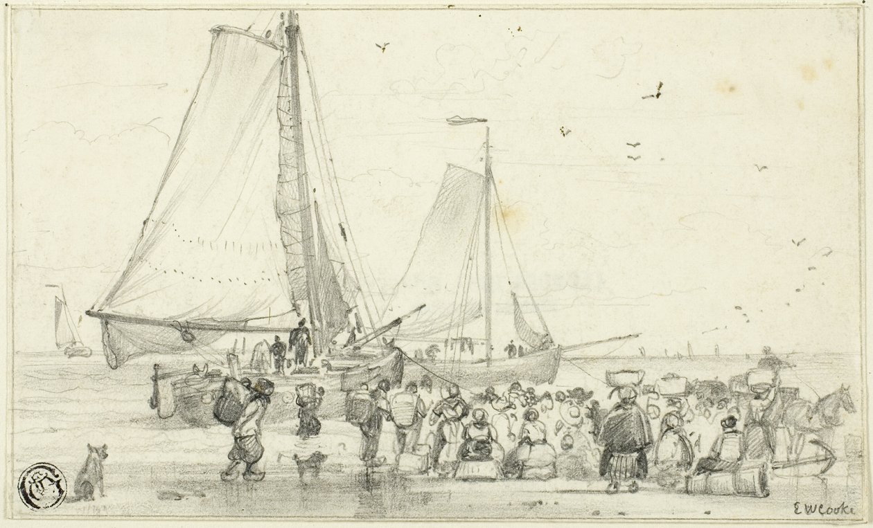 A fogás érkezik alkotó: Edward William Cooke