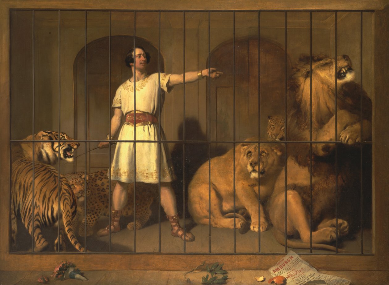 Van Amburgh úr portréja, ahogy állataival megjelent a londoni színházakban alkotó: Edwin Landseer