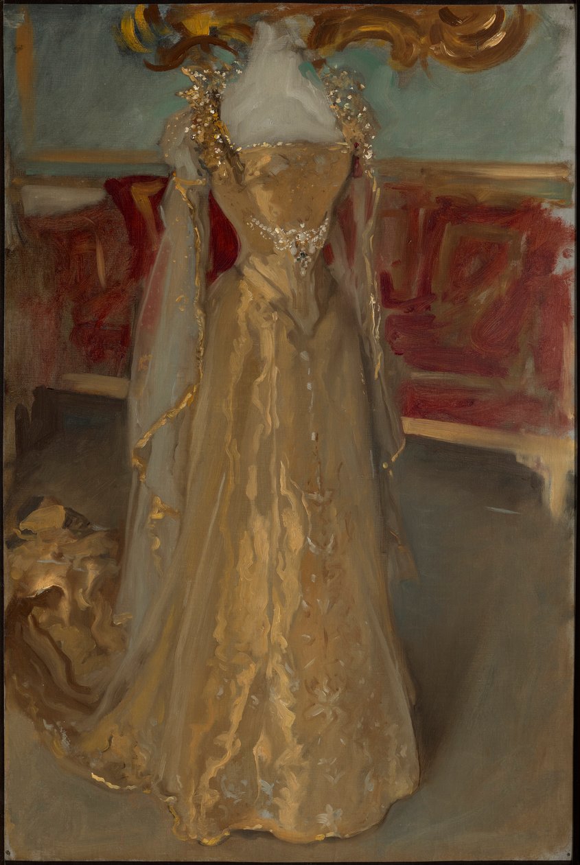 Drapériatanulmány Alexandra királynőről alkotó: Edwin Austin Abbey