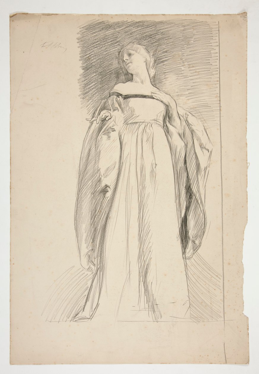 ábra tanulmány a alkotó: Edwin Austin Abbey