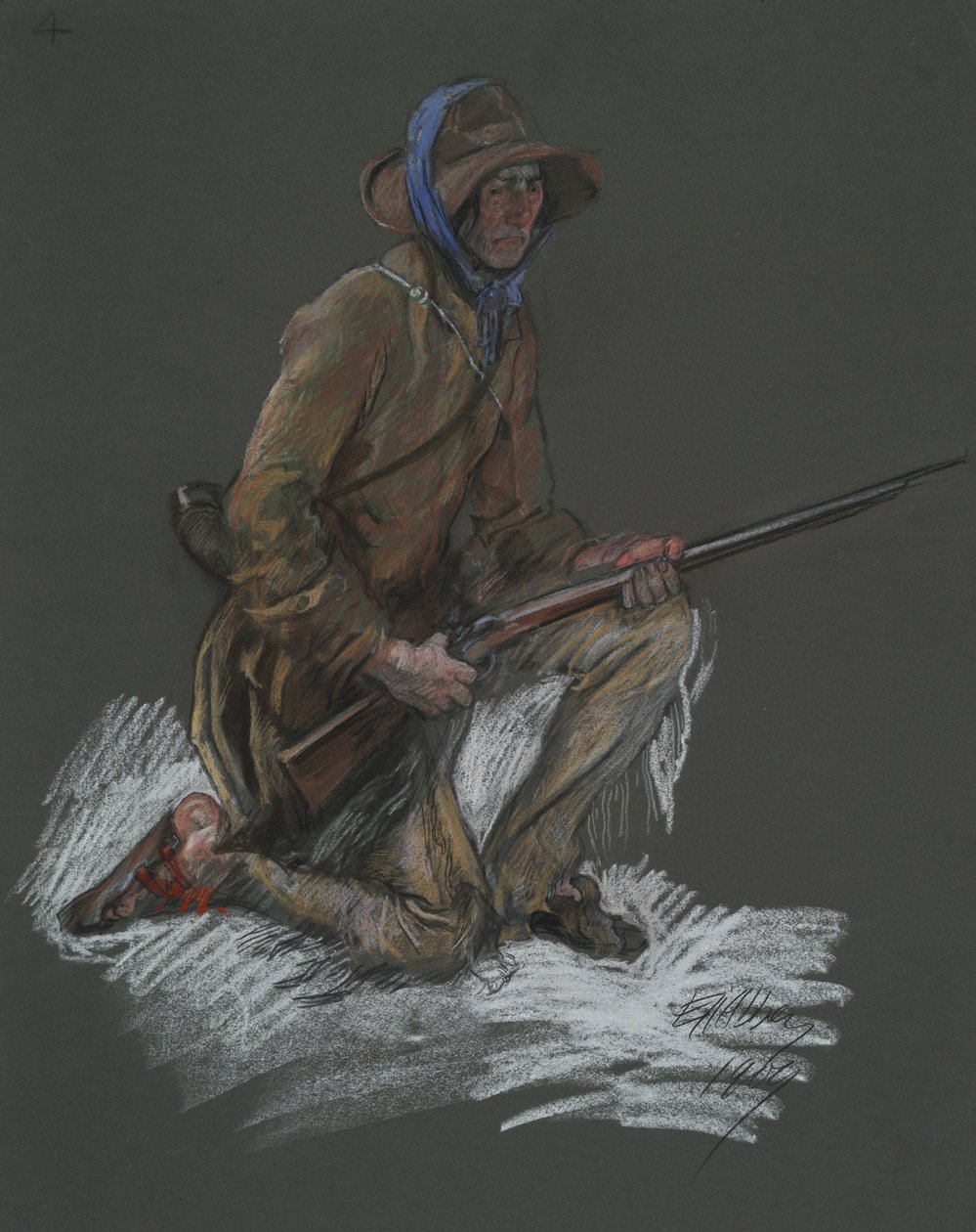 ábra tanulmány a alkotó: Edwin Austin Abbey