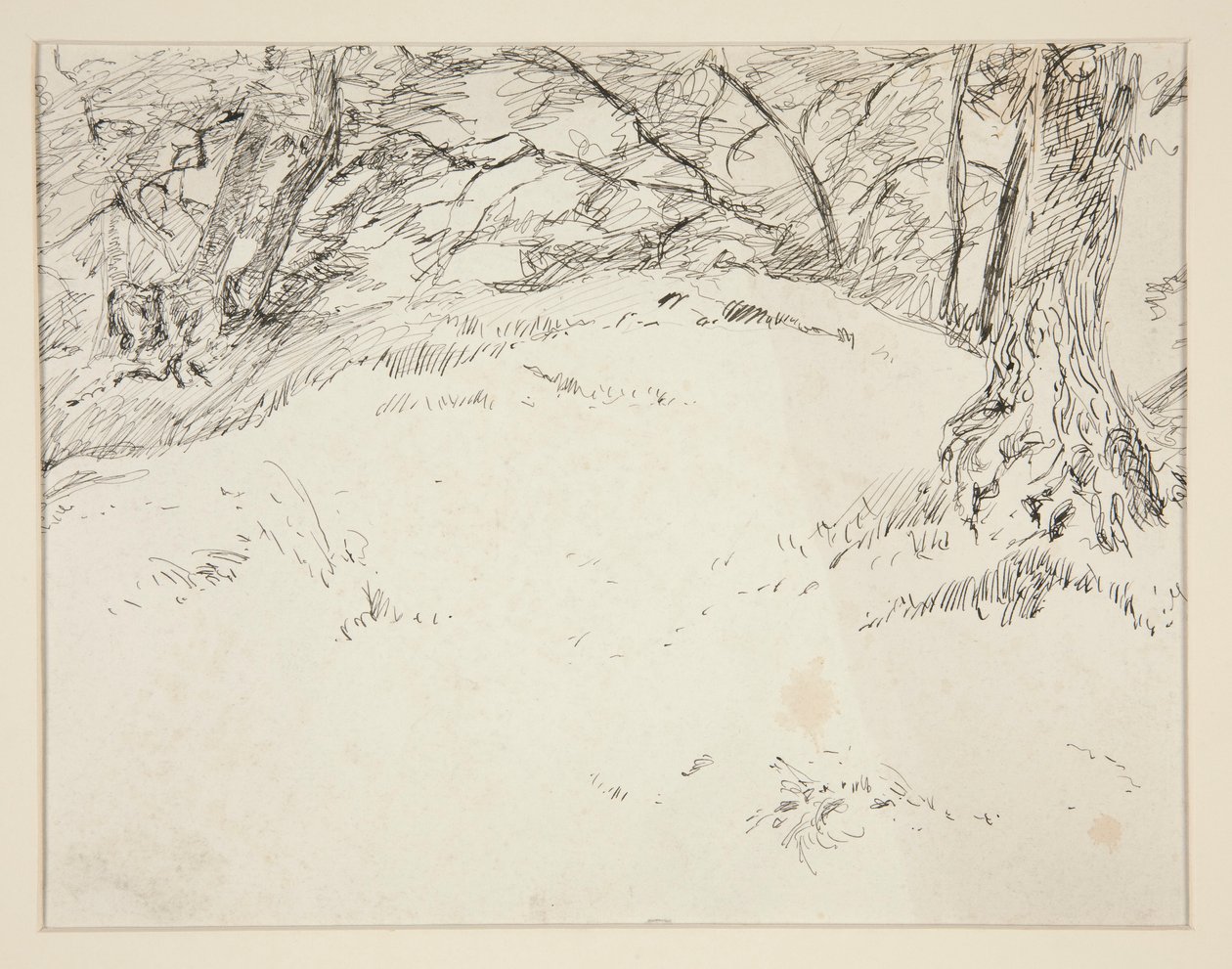 Erdei jelenet alkotó: Edwin Austin Abbey