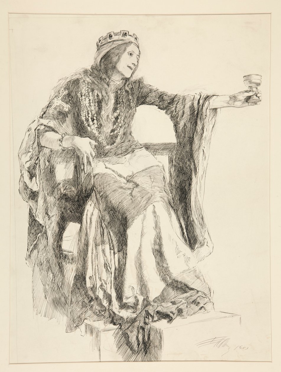 Lady Macbeth, III. felvonás iv. jelenet, Macbeth alkotó: Edwin Austin Abbey