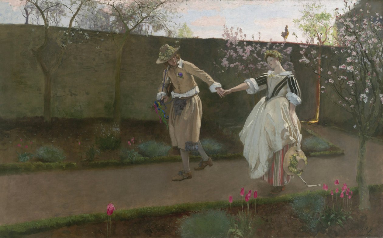 Május elseje reggel, 1890-94 alkotó: Edwin Austin Abbey