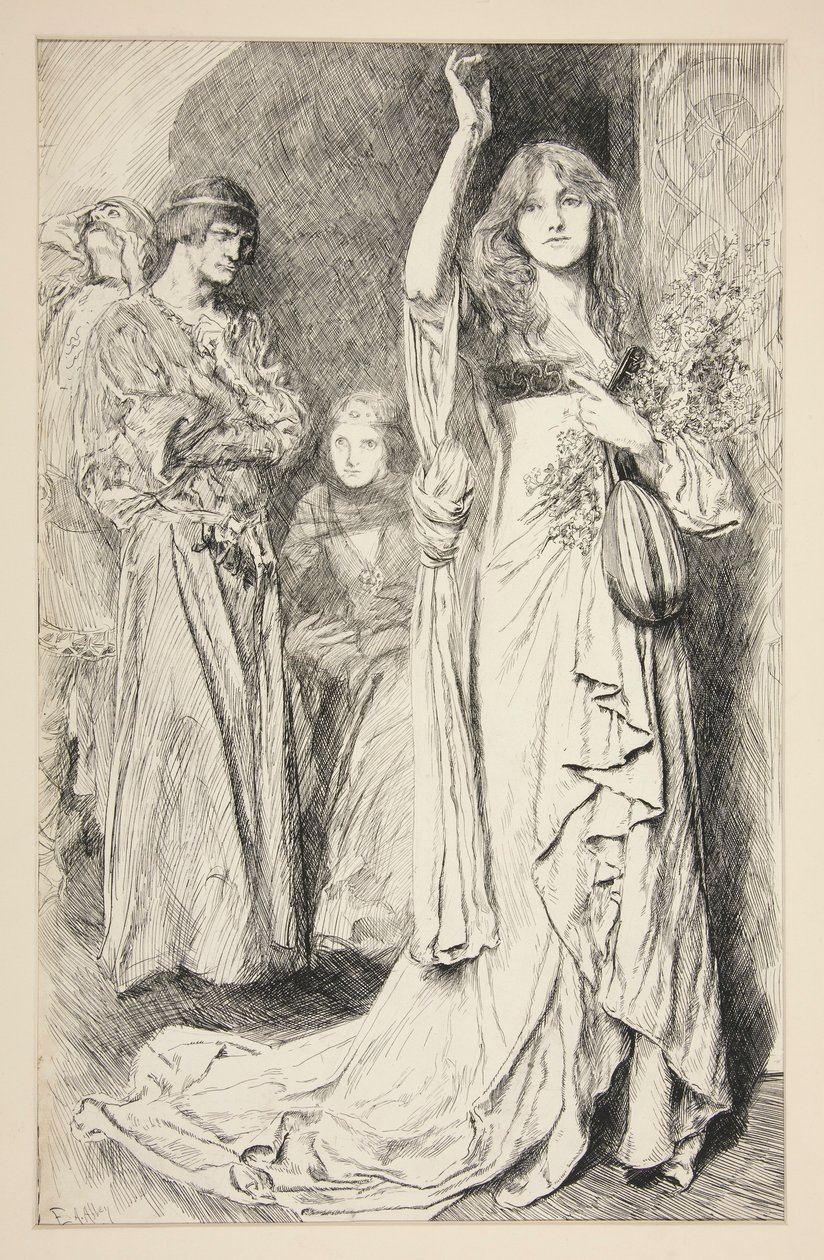 Ophelia: alkotó: Edwin Austin Abbey