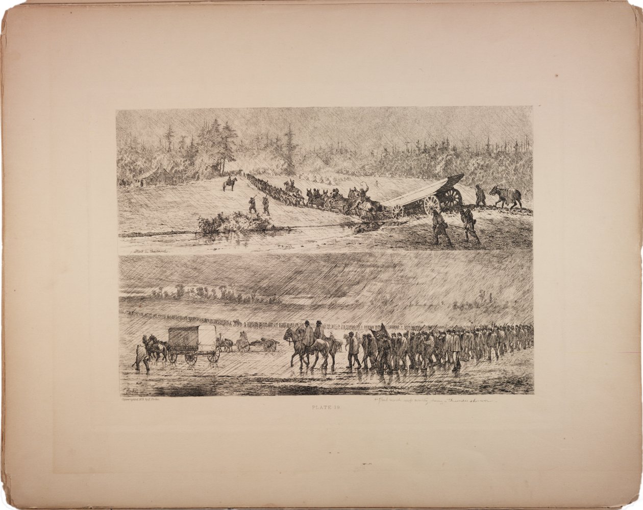 Sárba ragadva, 1876 alkotó: Edwin Austin Forbes
