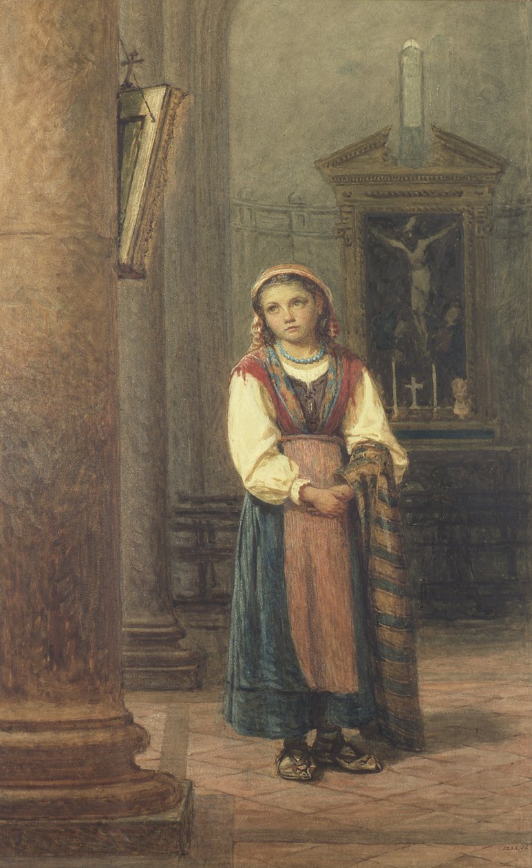 Olasz lány a templomban alkotó: Edwin Bale
