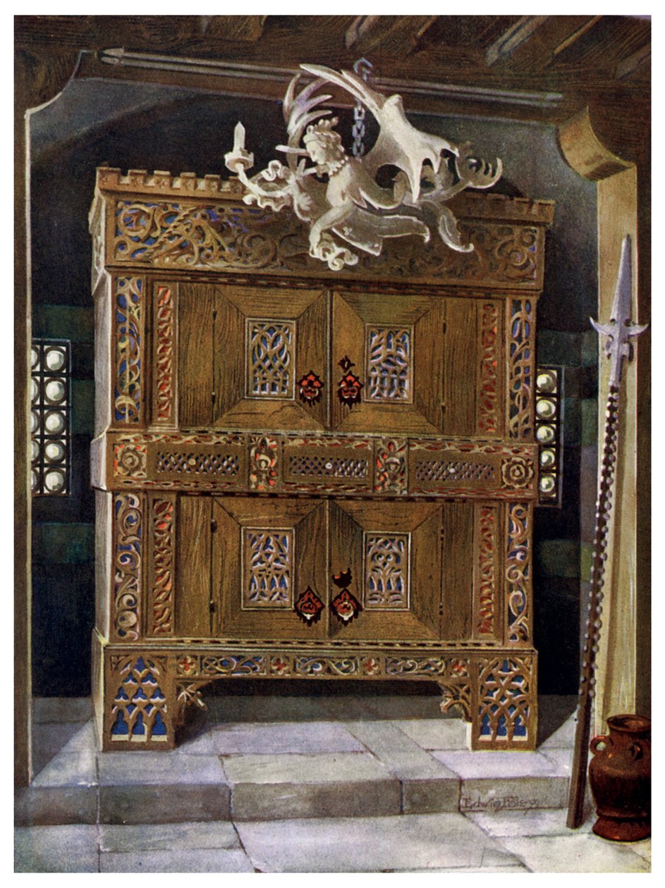 Késő gótikus schrank, 1910. alkotó: Edwin Foley