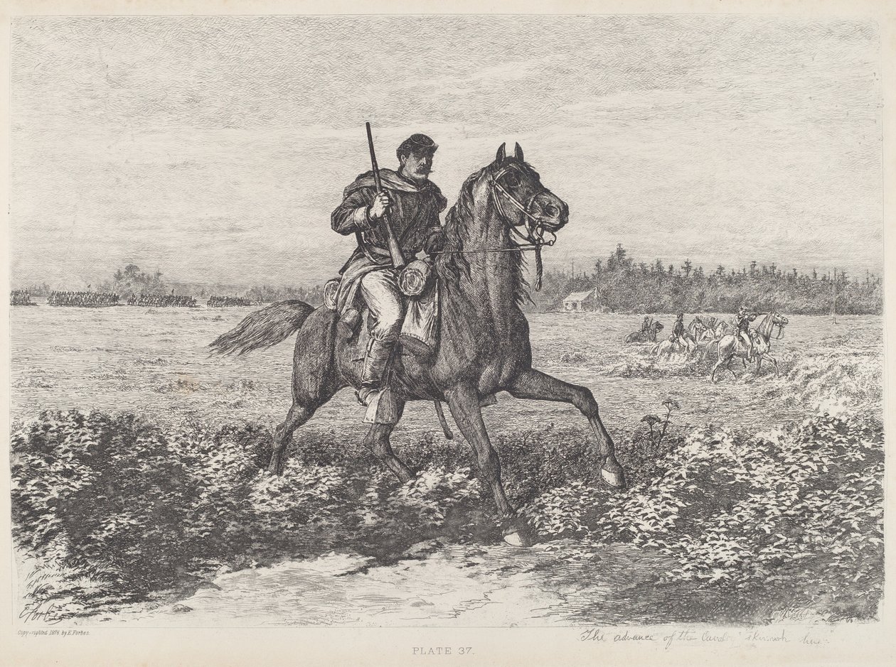 A lovasság előrenyomulása alkotó: Edwin Forbes