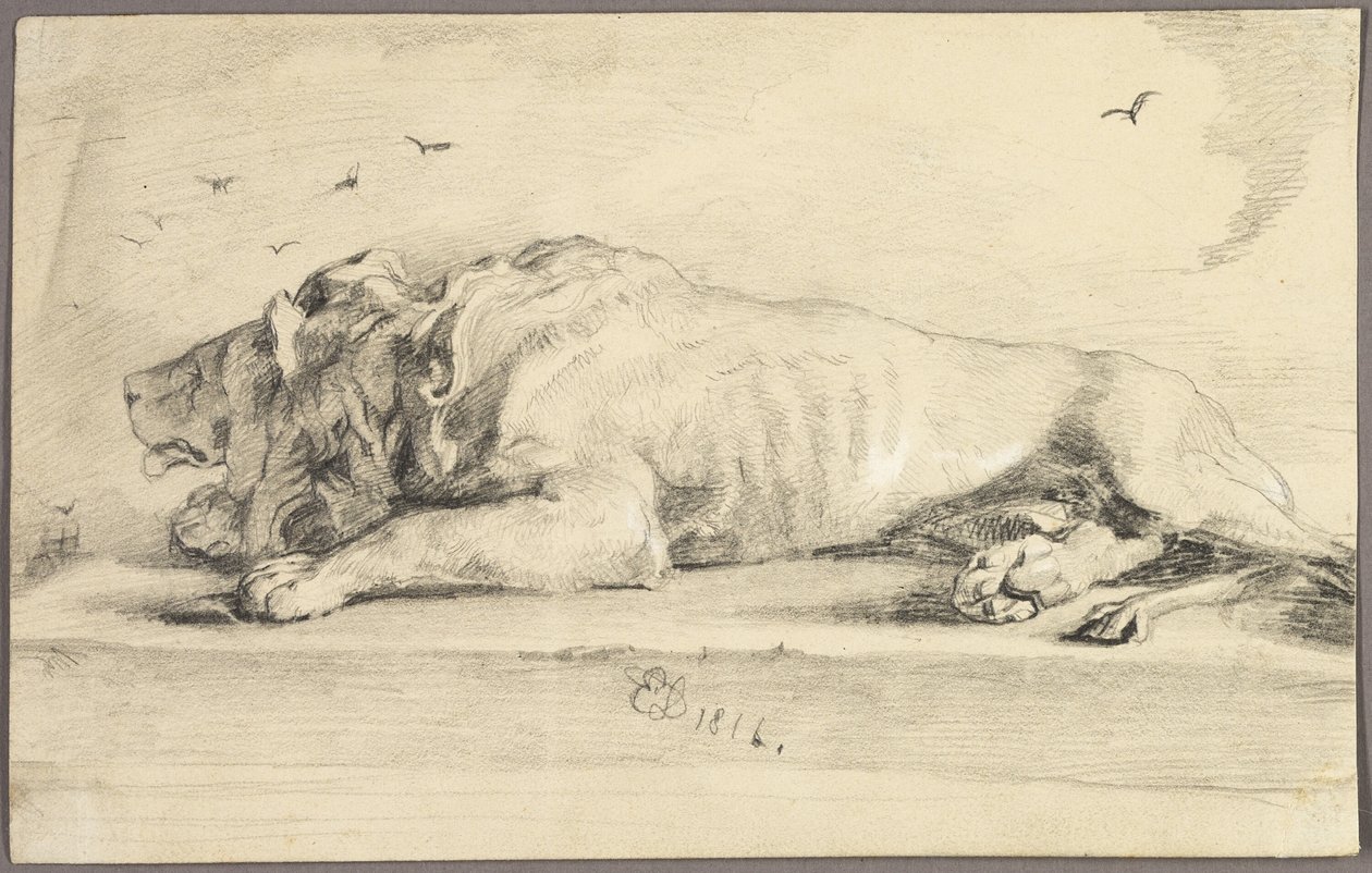 Fekvő oroszlán alkotó: Edwin Henry Landseer