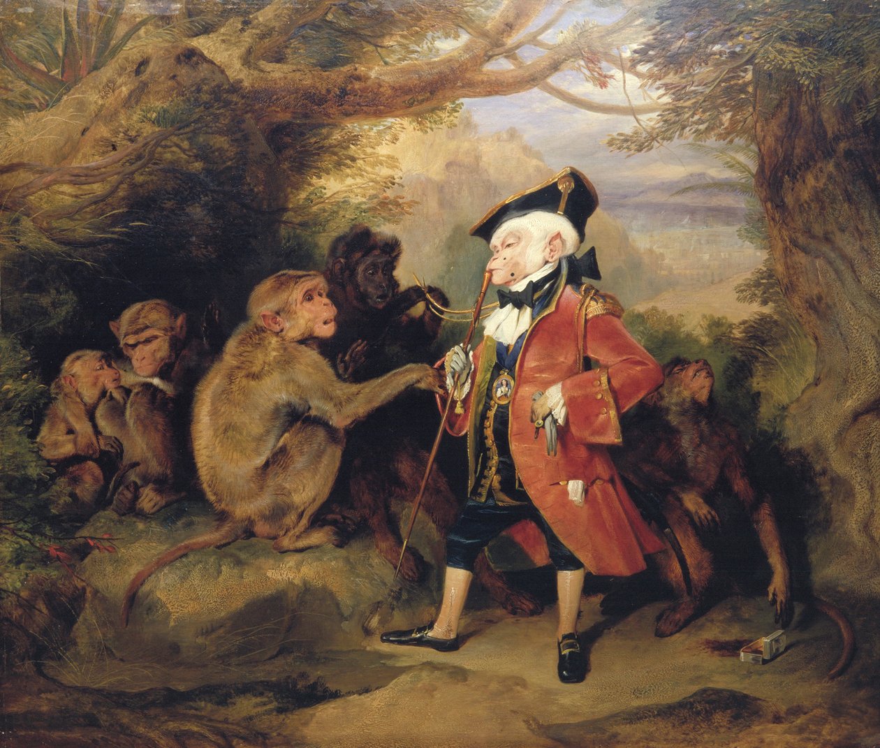 „Az utazott majom”, 1827 alkotó: Edwin Henry Landseer