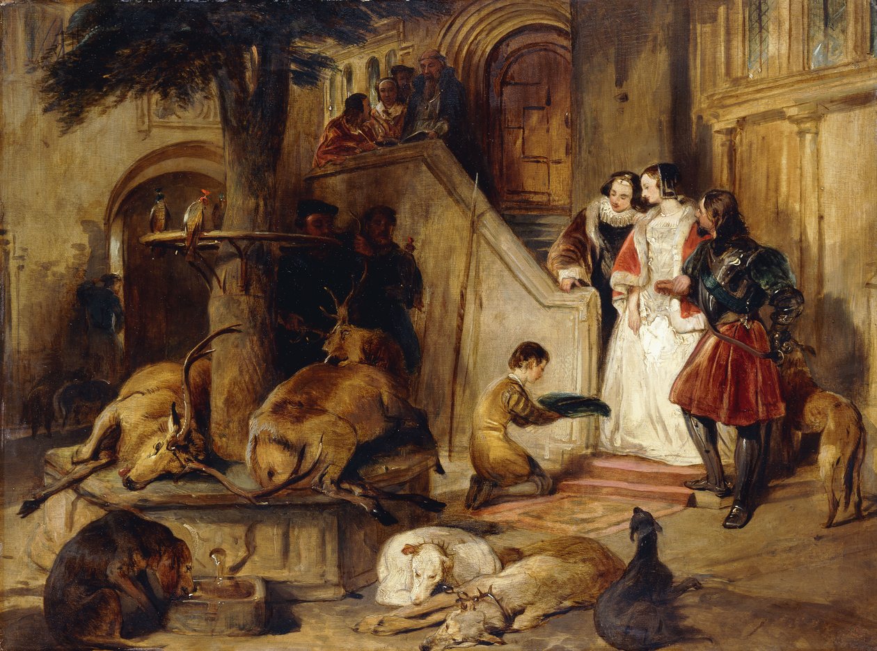 Egy udvar a régi időkben, alkotó: Edwin Landseer