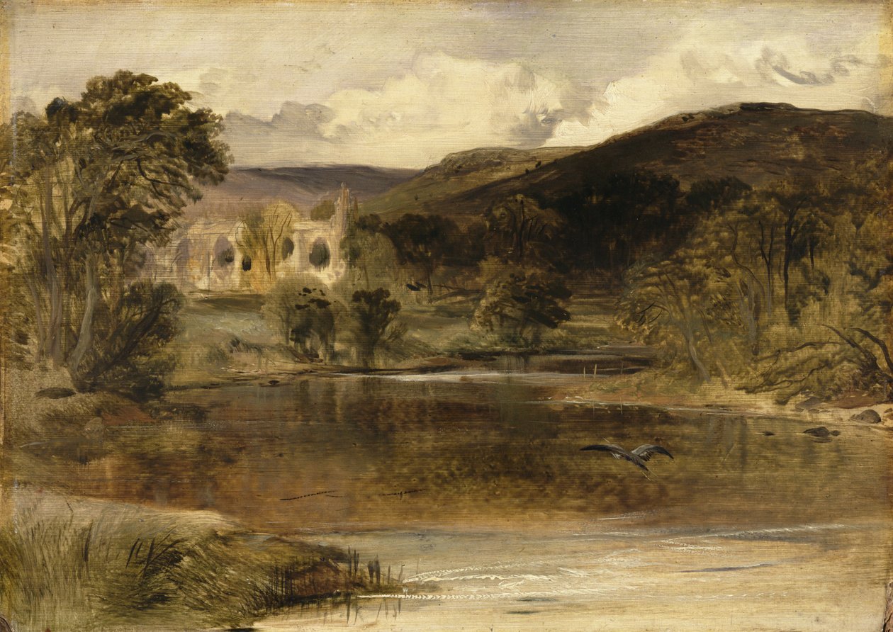 Bolton Abbey, Yorkshire (olaj, panel) alkotó: Edwin Landseer