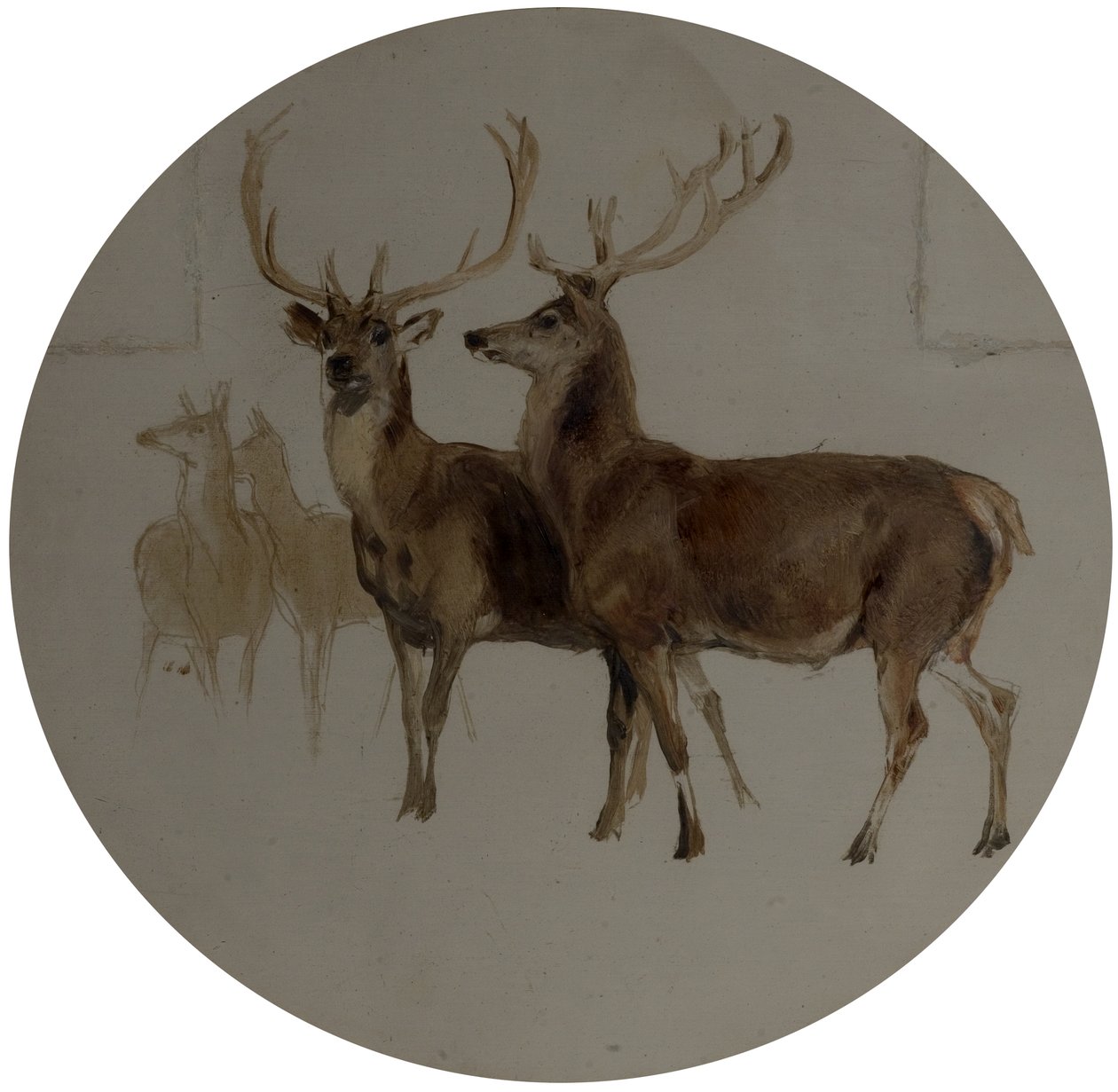 Szarvas a tájban (Szarvasok tanulmányozása) alkotó: Edwin Landseer