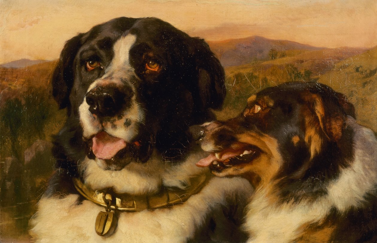 The Twa Dogs (olaj, vászon) alkotó: Edwin Landseer