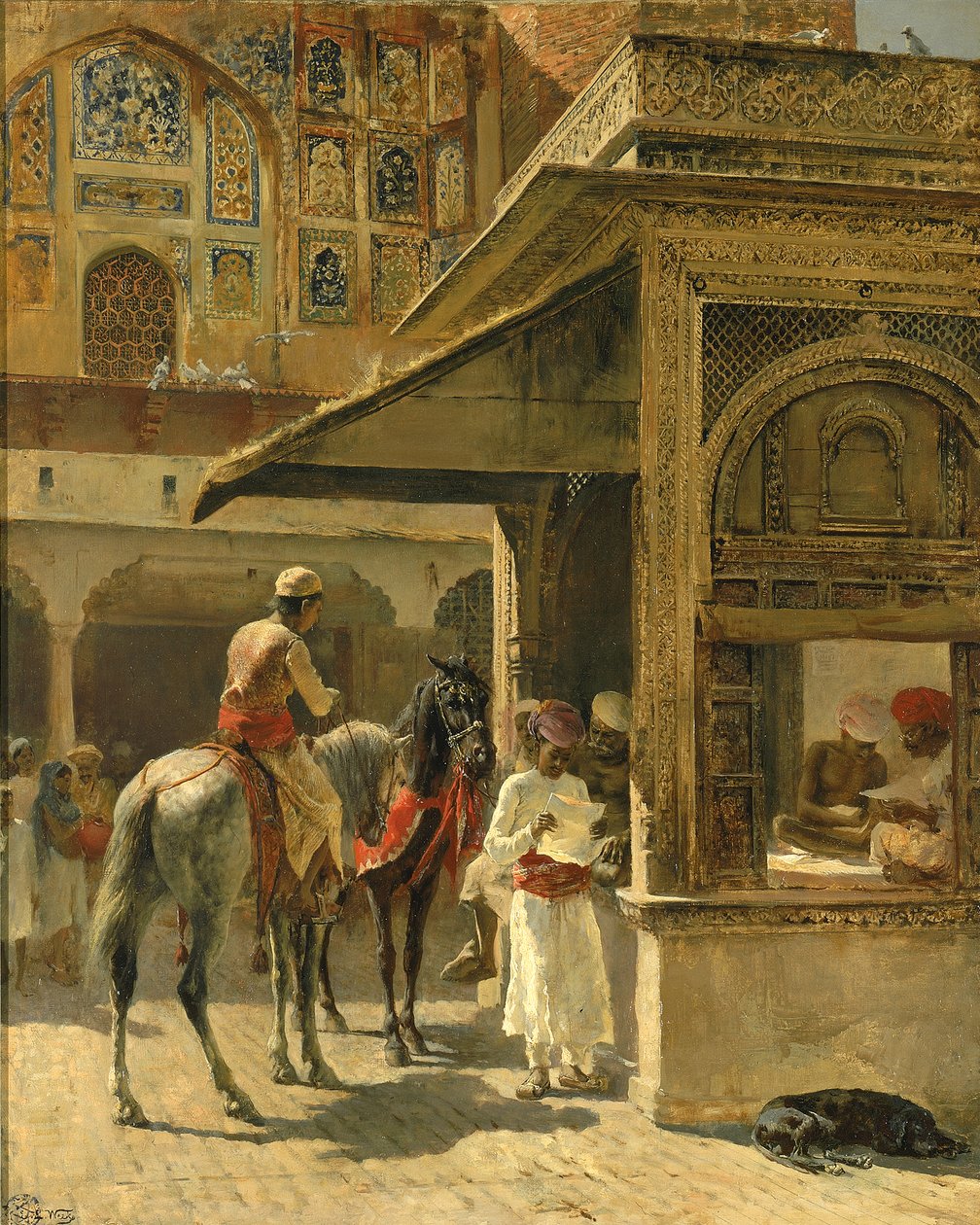 Hindu kereskedők, kb. 1885. alkotó: Edwin Lord Weeks
