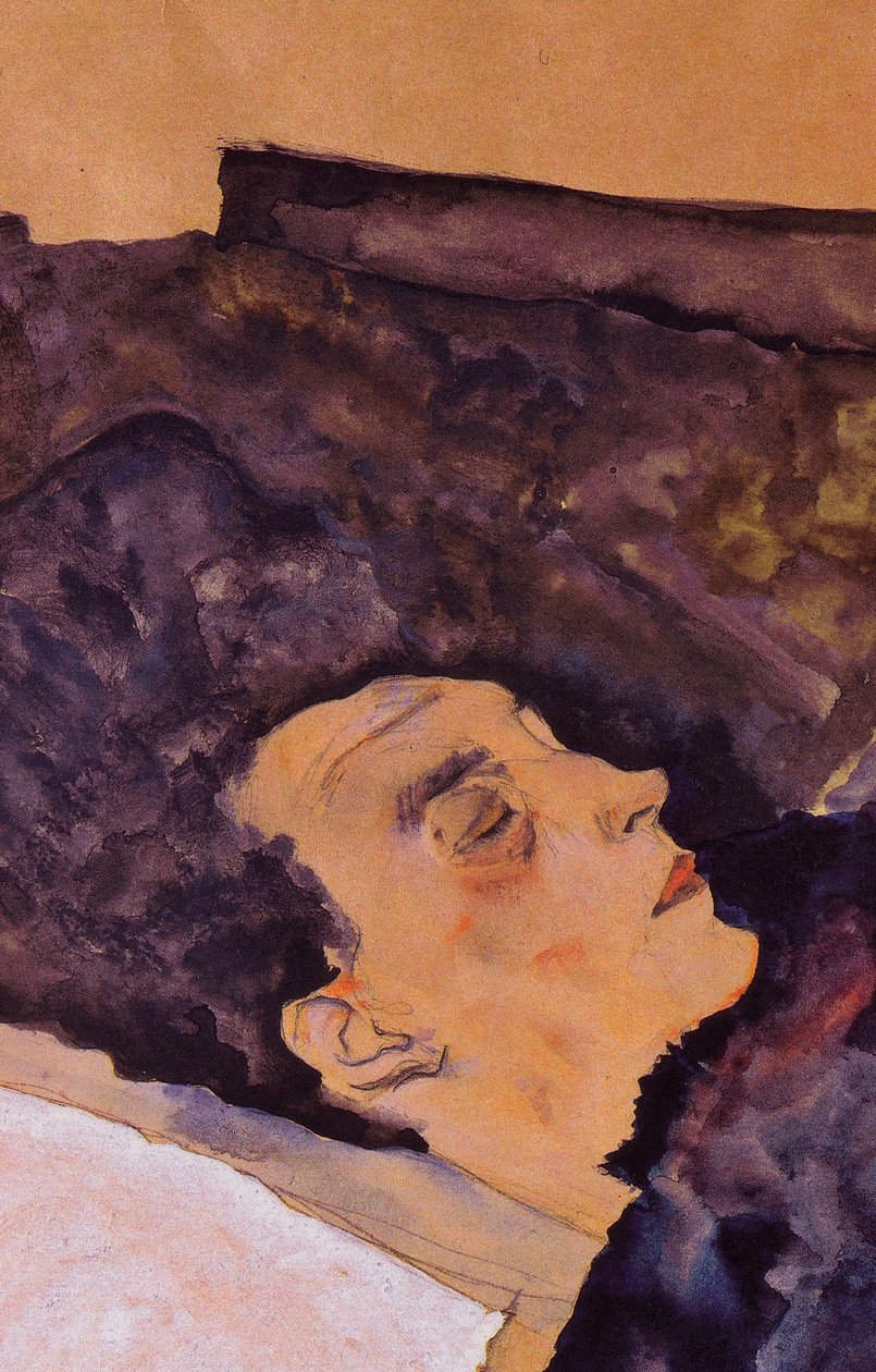 A művész alvó anyja alkotó: Egon Schiele