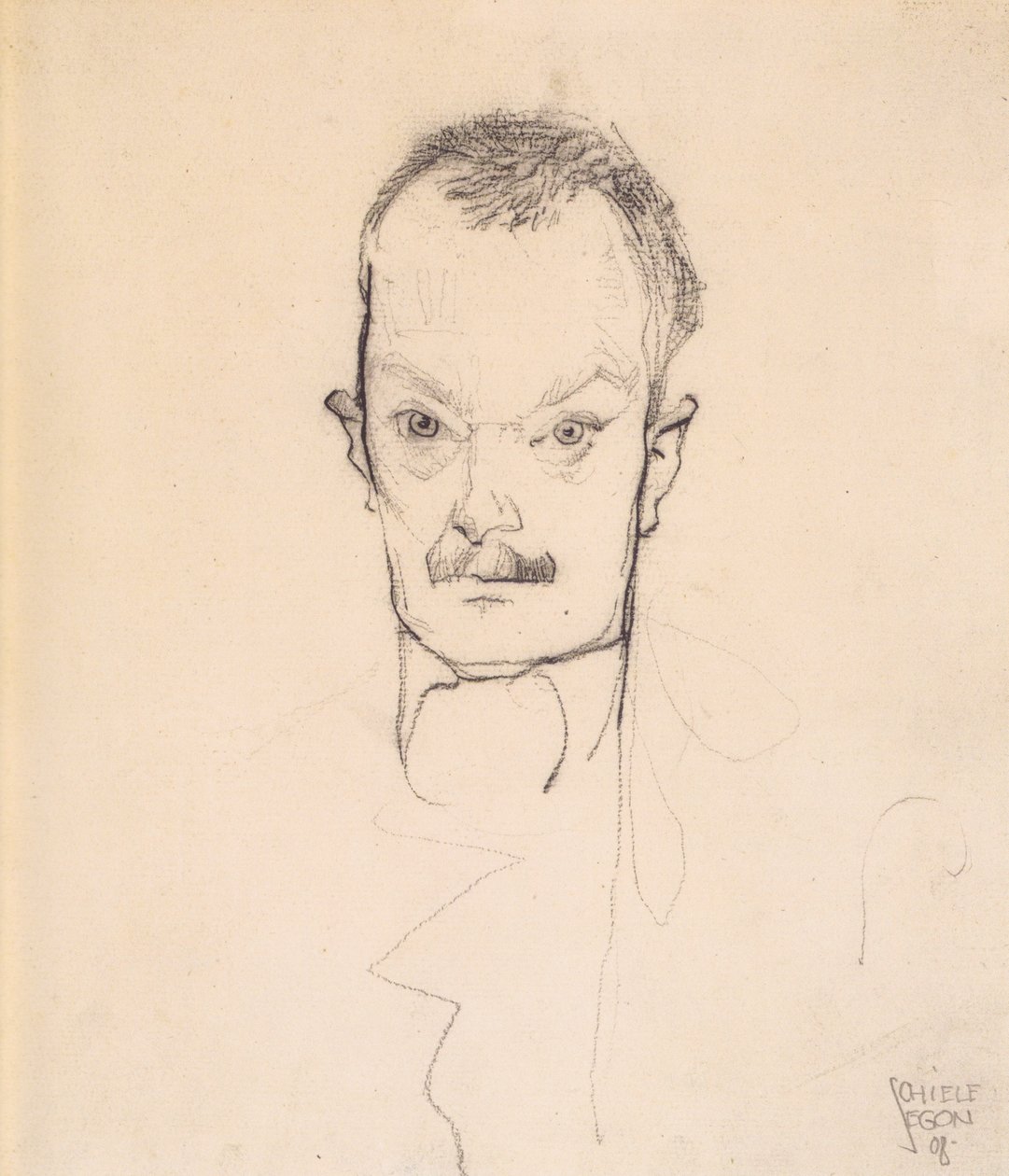 Arthur Roessler arcképe alkotó: Egon Schiele