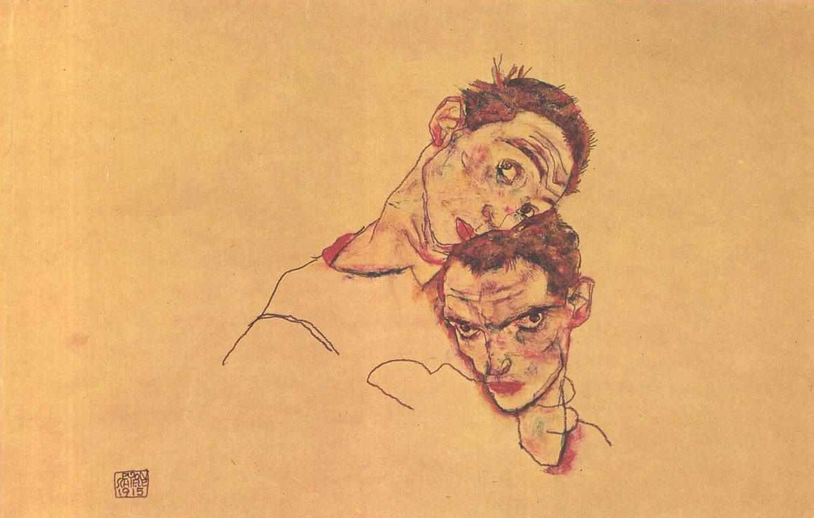 Dupla önarckép alkotó: Egon Schiele