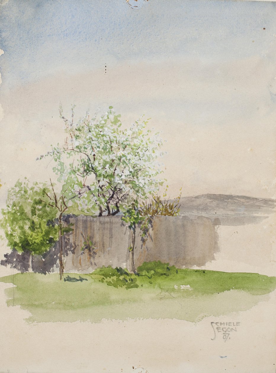 Kert fával alkotó: Egon Schiele