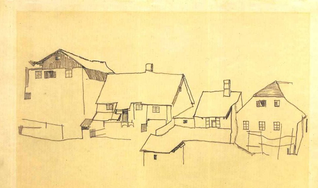 Házak Český Krumlovban alkotó: Egon Schiele