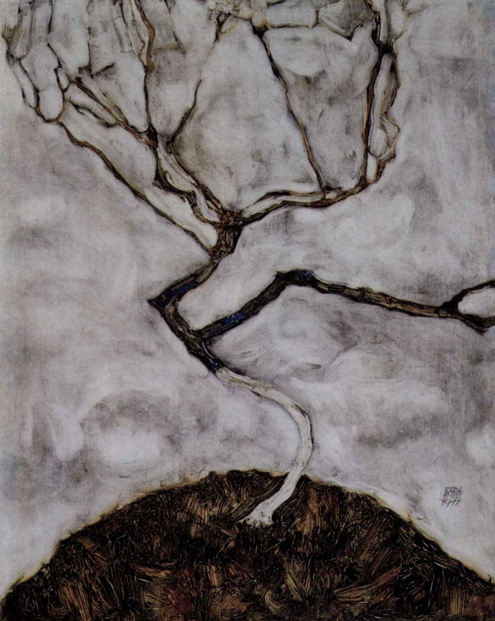 Kis fa késő ősszel alkotó: Egon Schiele