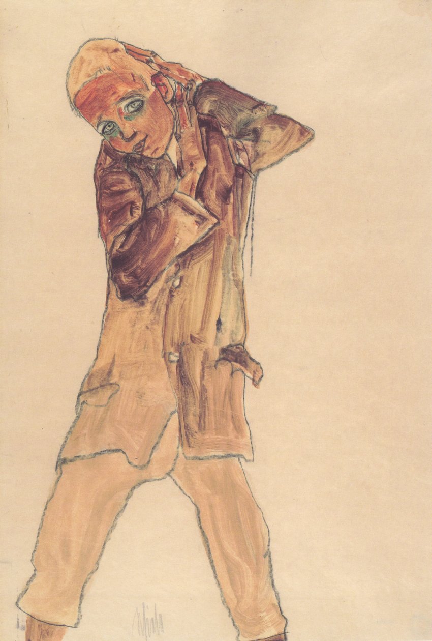 Fiú hosszú szoknyával alkotó: Egon Schiele