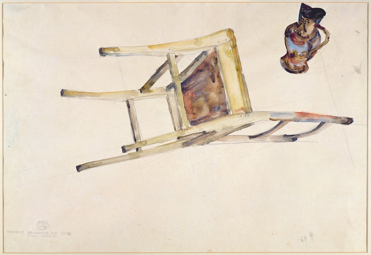 A szék és a kancsó szerves mozgása, 1912 alkotó: Egon Schiele
