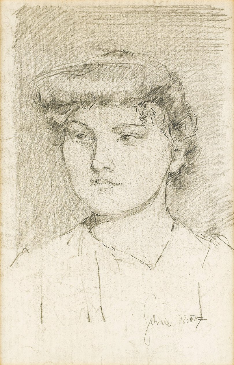 Egy fiatal lány portréja alkotó: Egon Schiele