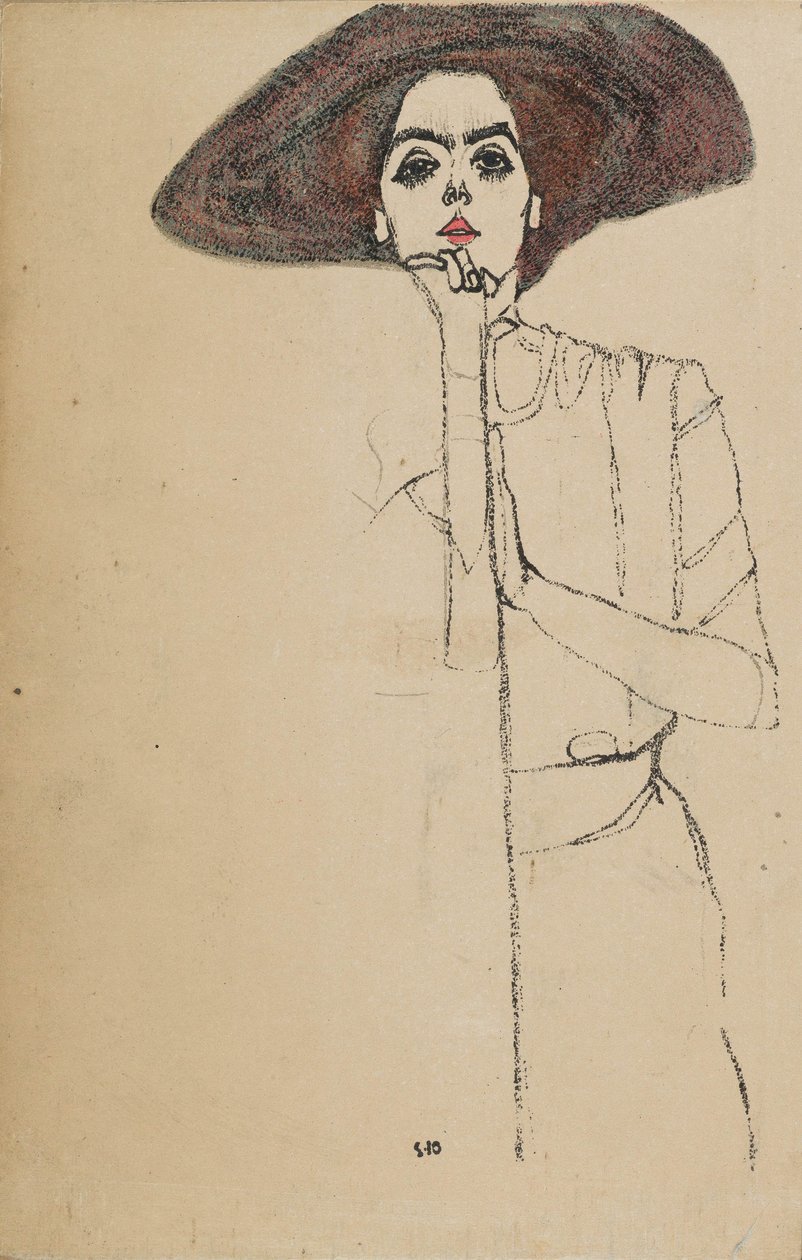 Női portré, 1910 alkotó: Egon Schiele