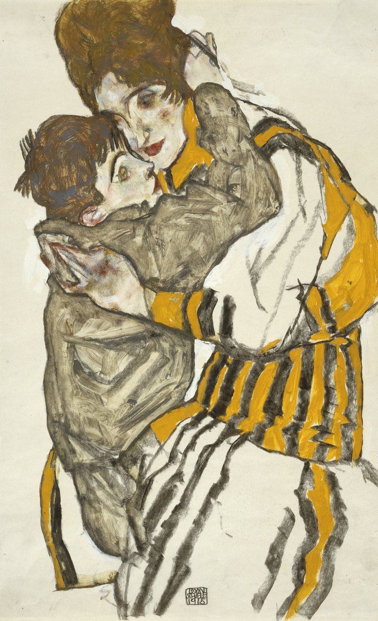 Schieles felesége a kis unokaöccsével alkotó: Egon Schiele