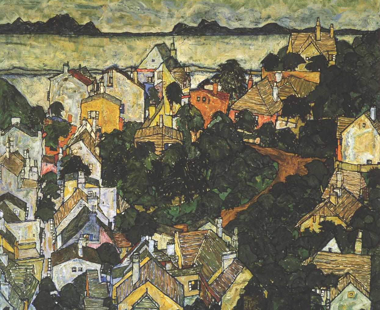 Nyári táj alkotó: Egon Schiele