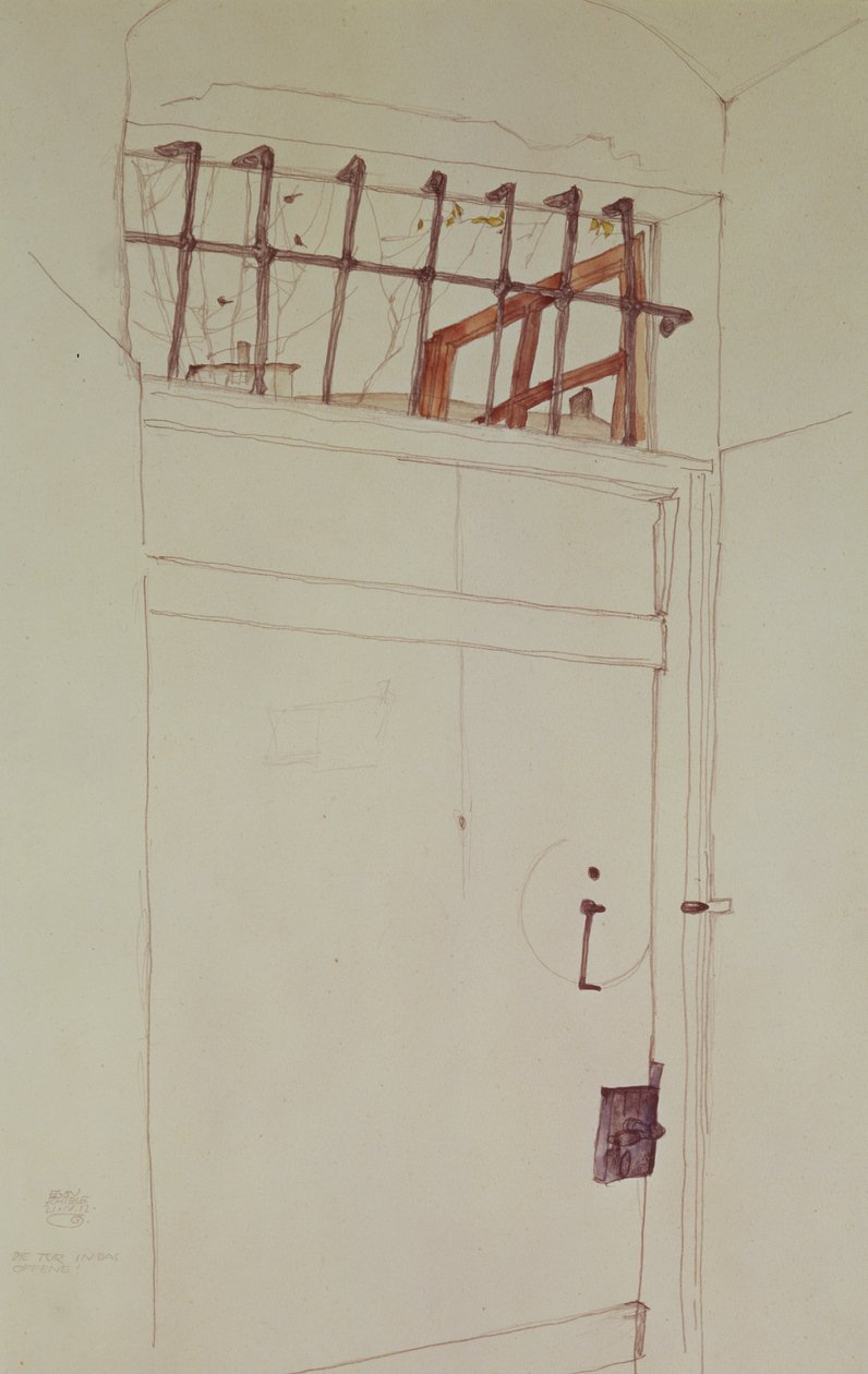 Az ajtó a szabadba, 1912 alkotó: Egon Schiele