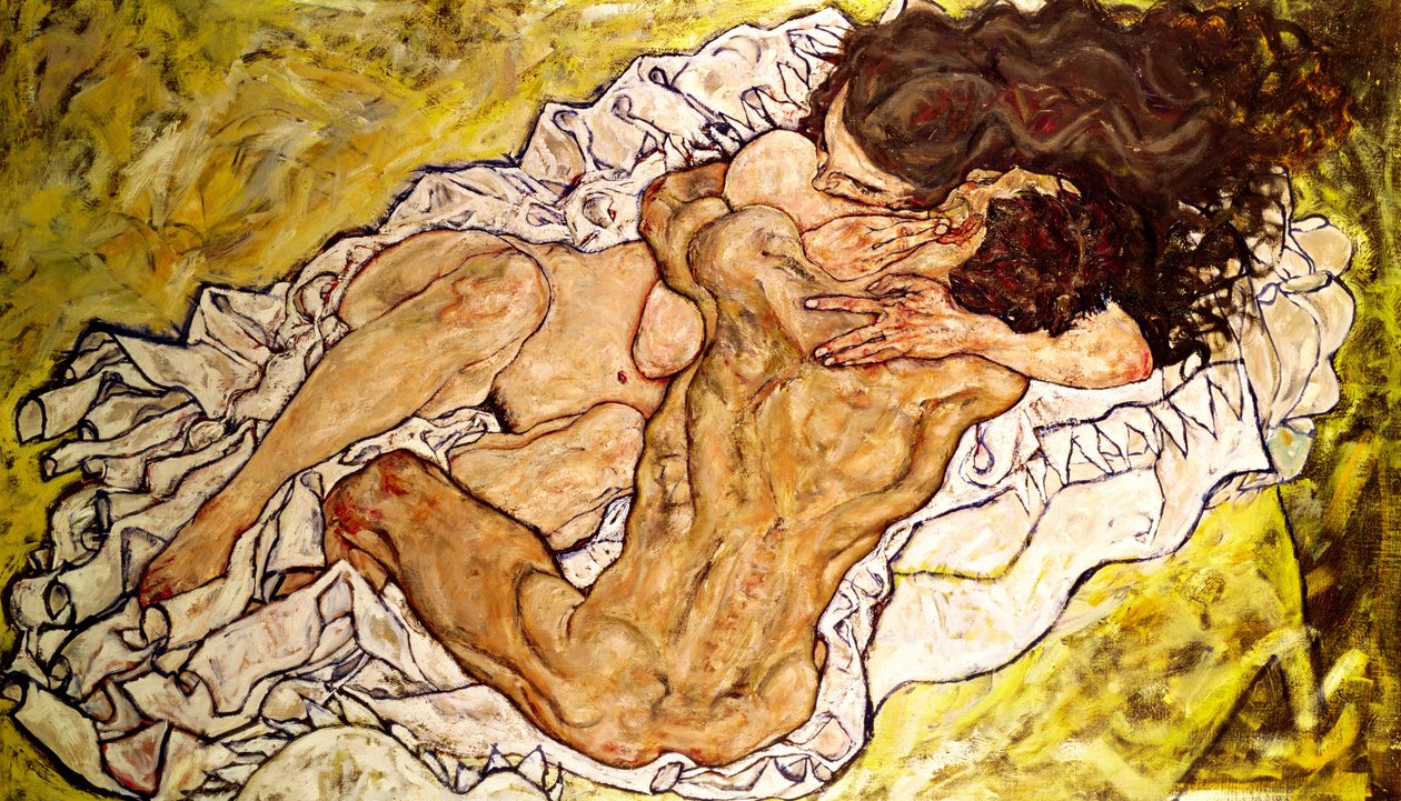 Az ölelés, 1917 alkotó: Egon Schiele