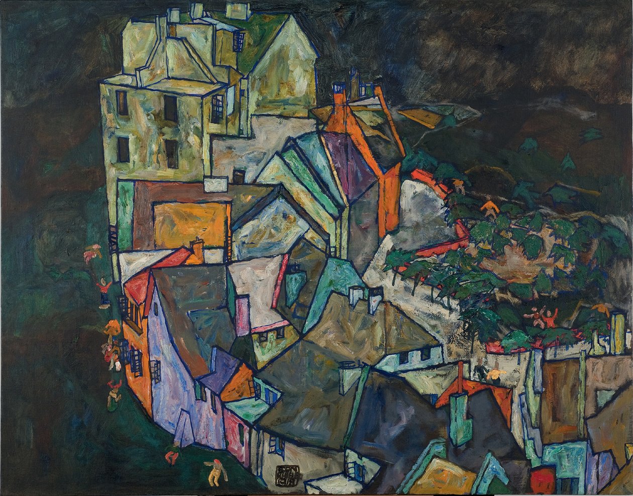 Házak félholdja III alkotó: Egon Schiele
