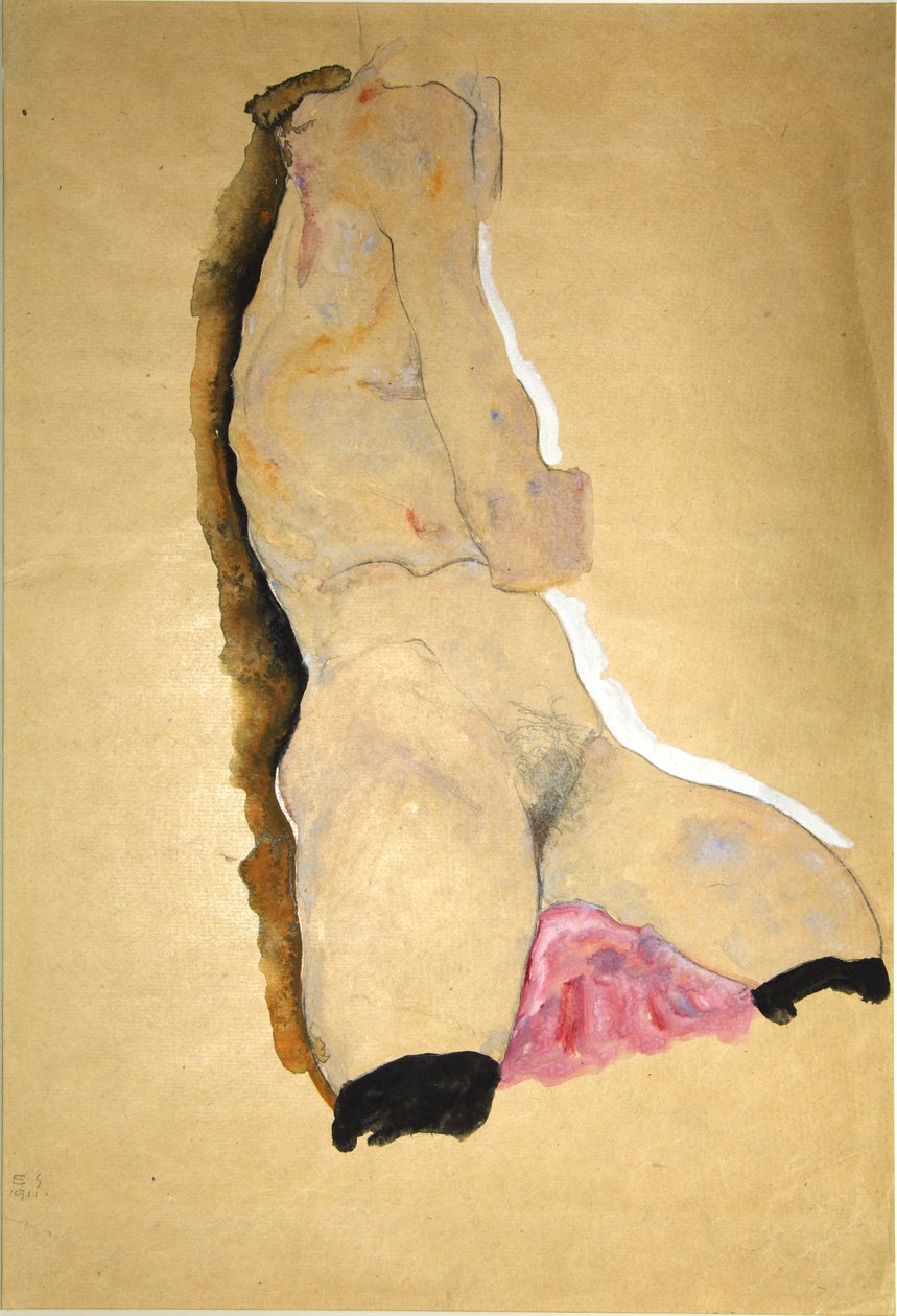 Női törzs, 1911. alkotó: Egon Schiele