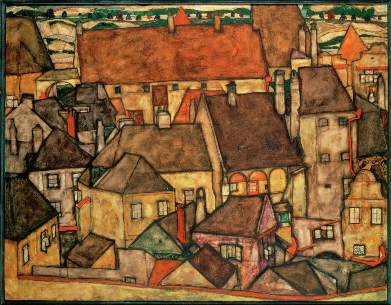 Sárga város ... alkotó: Egon Schiele