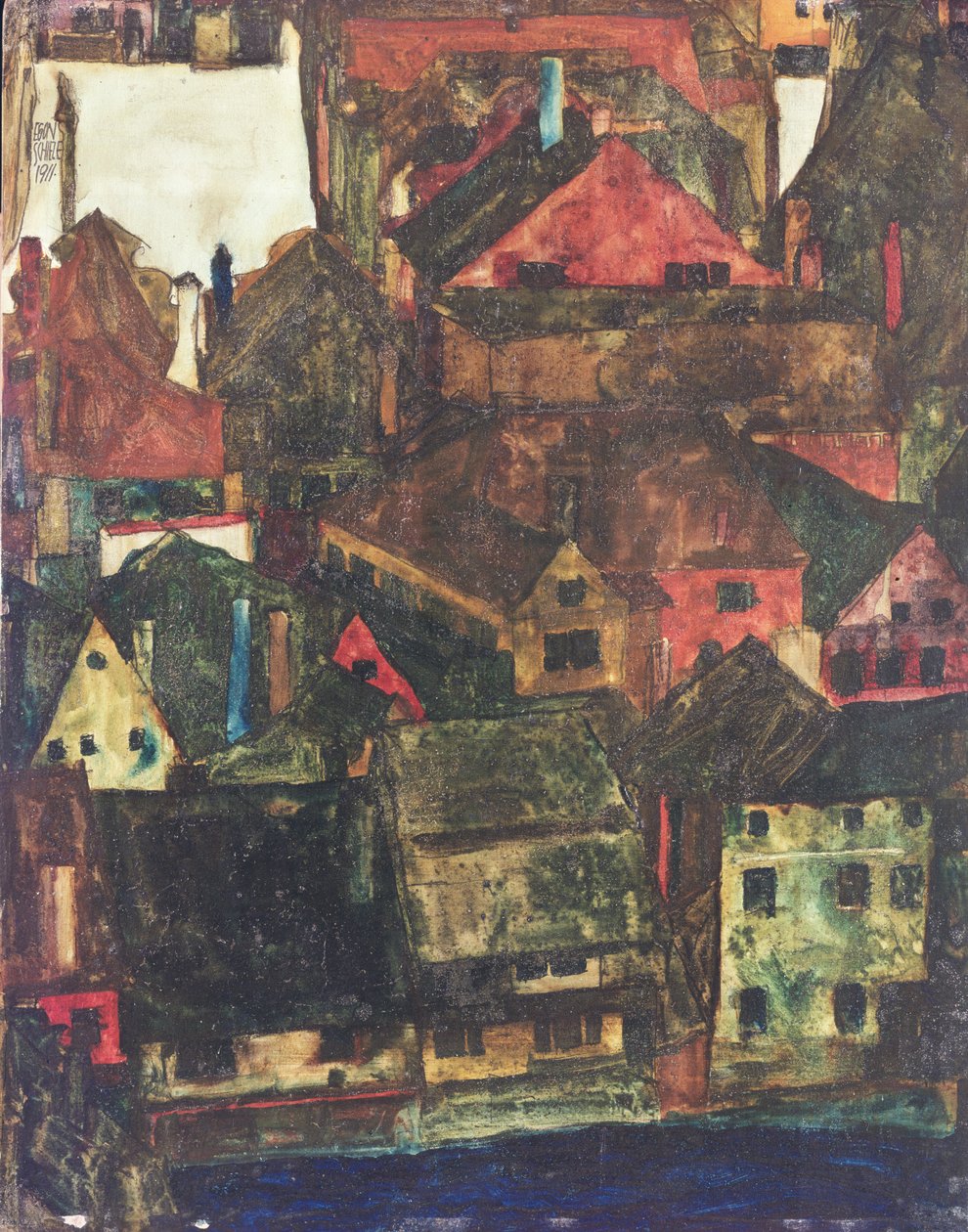 Krumau, 1911 alkotó: Egon Schiele