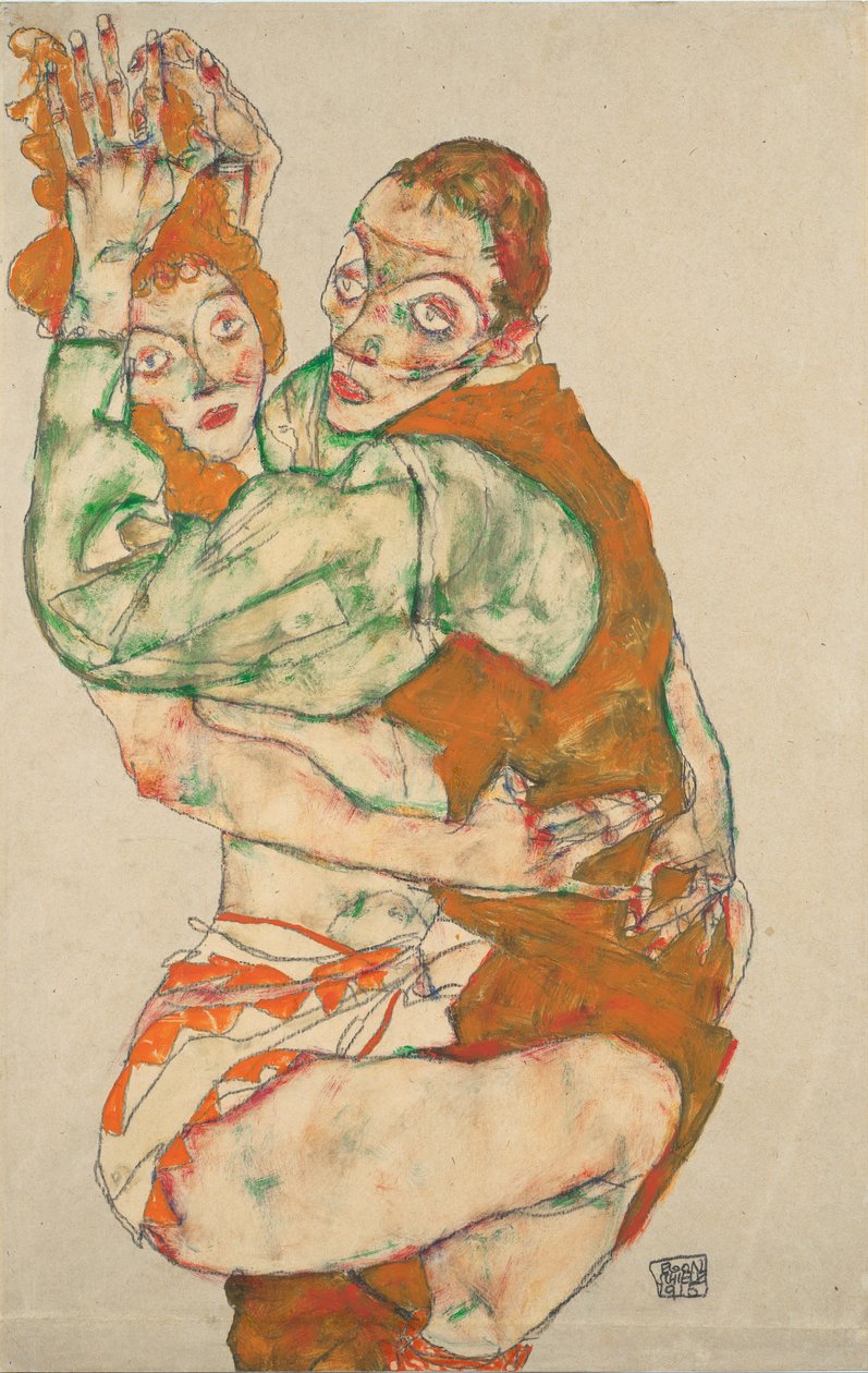 Szerelmeskedés, 1915 alkotó: Egon Schiele
