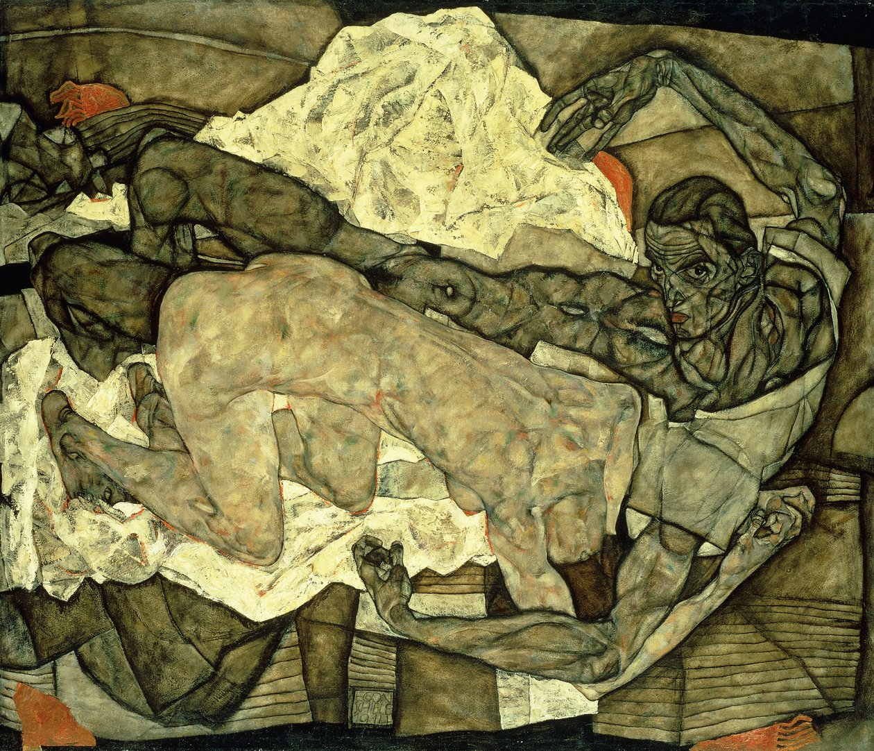 Szerelmesek alkotó: Egon Schiele