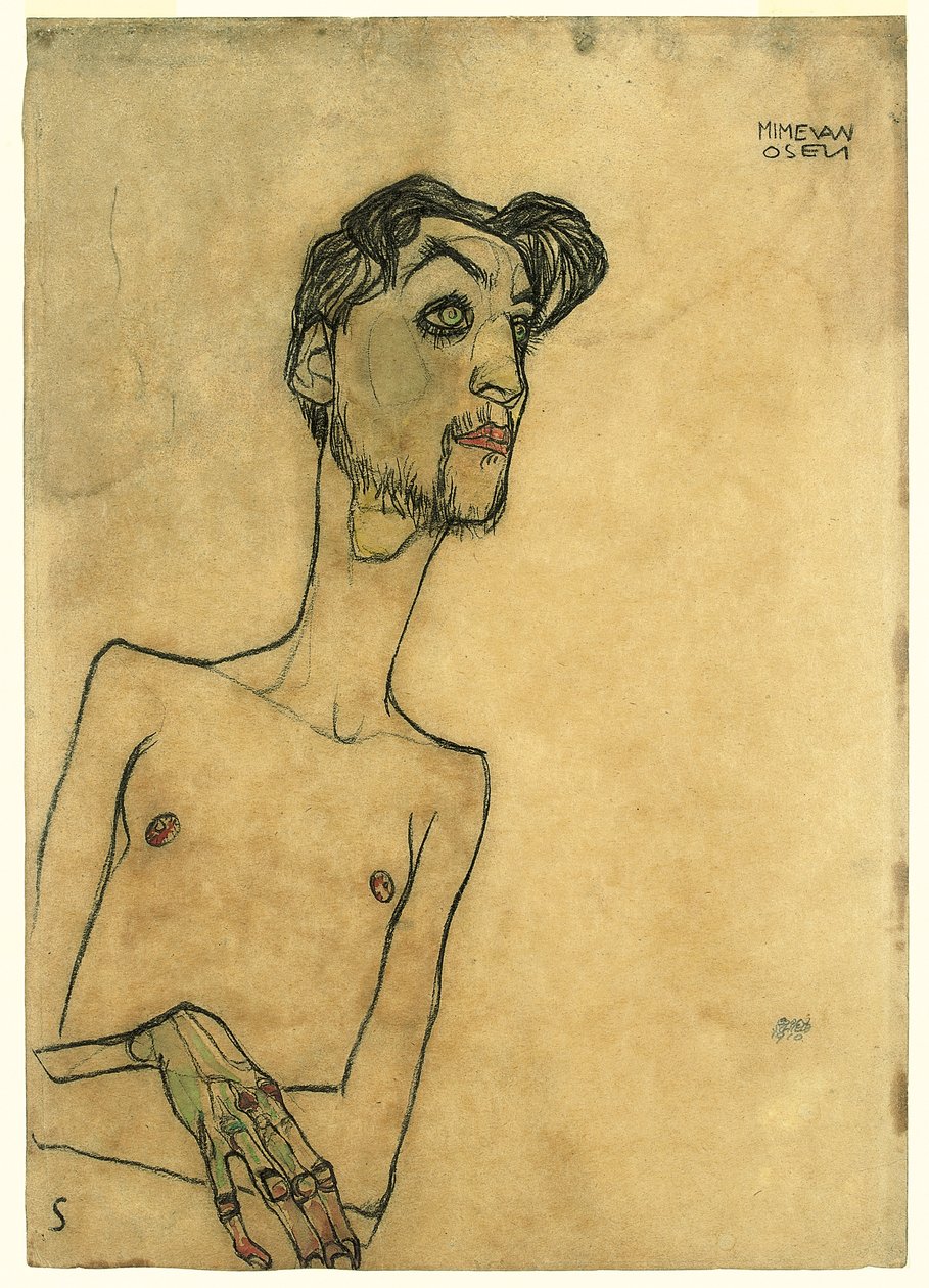 Mime van Osen, 1910 alkotó: Egon Schiele