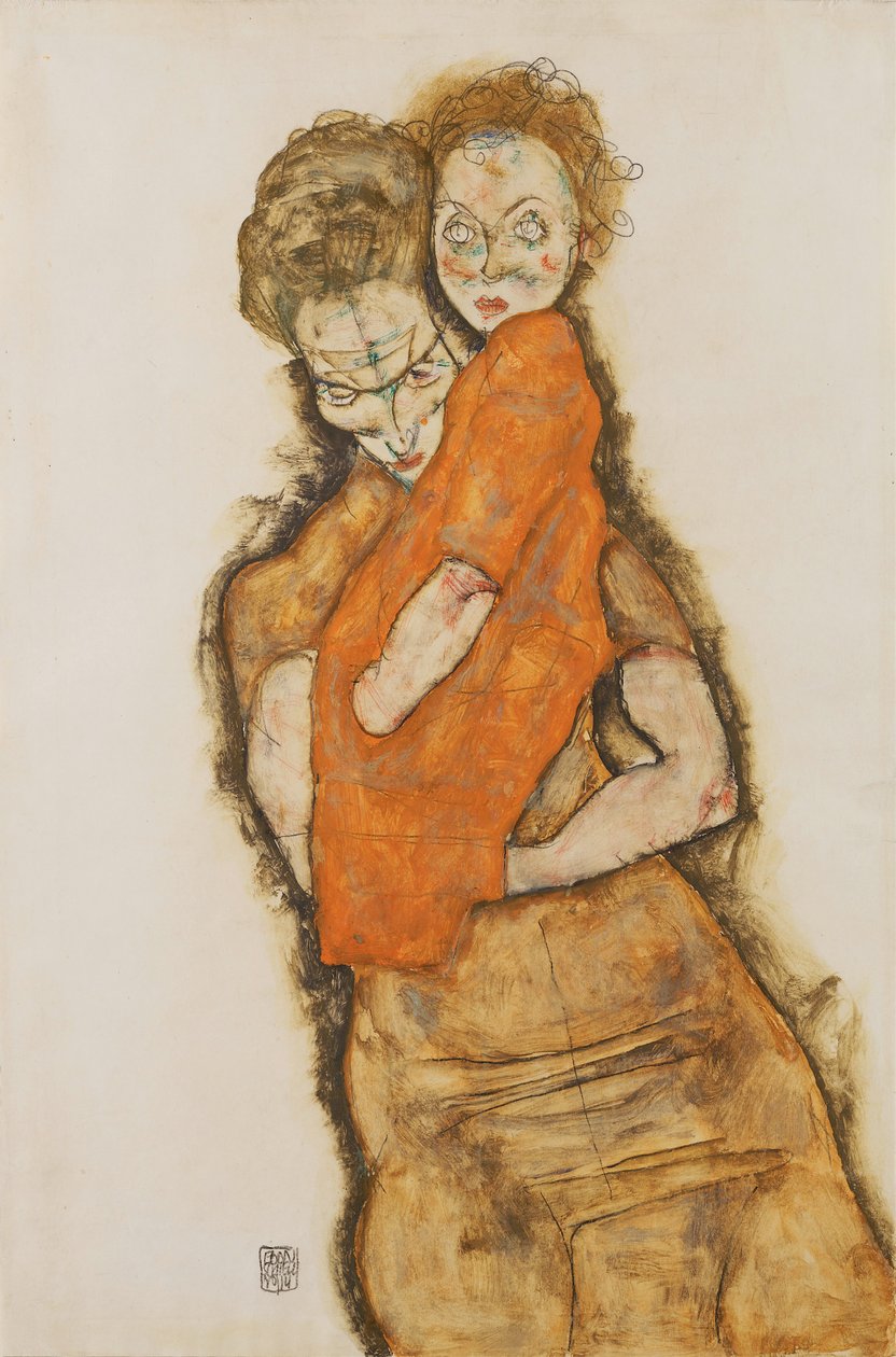 Anya és gyermeke, 1914 alkotó: Egon Schiele