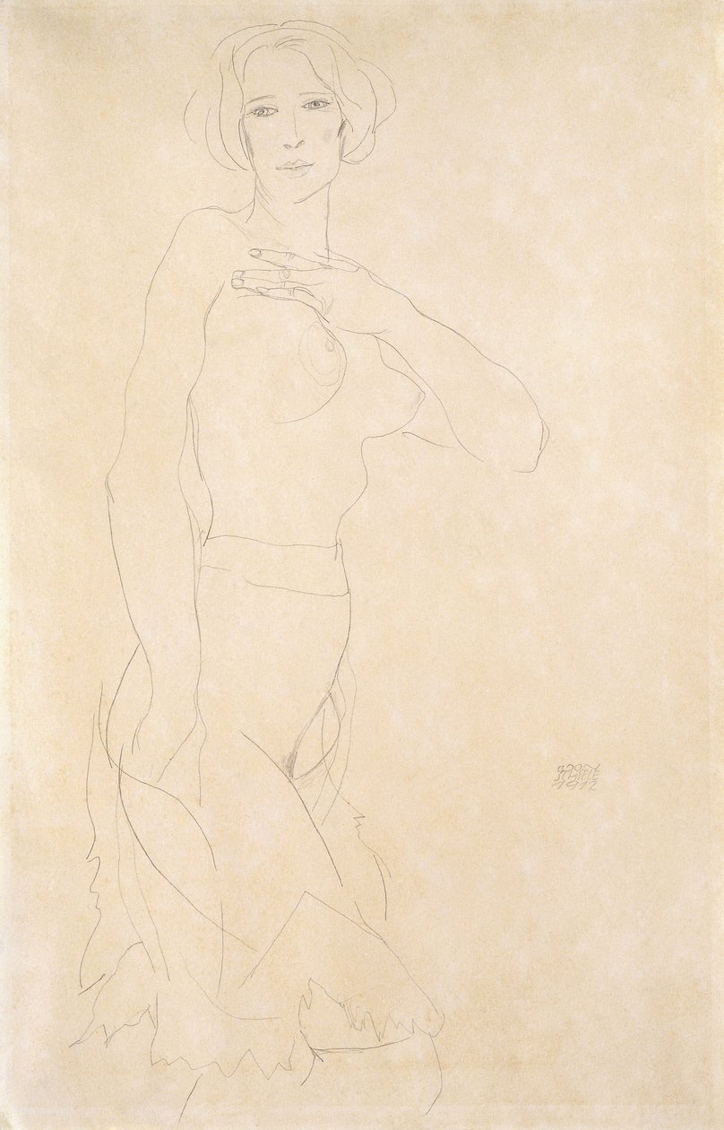 Meztelen lány, 1912 alkotó: Egon Schiele