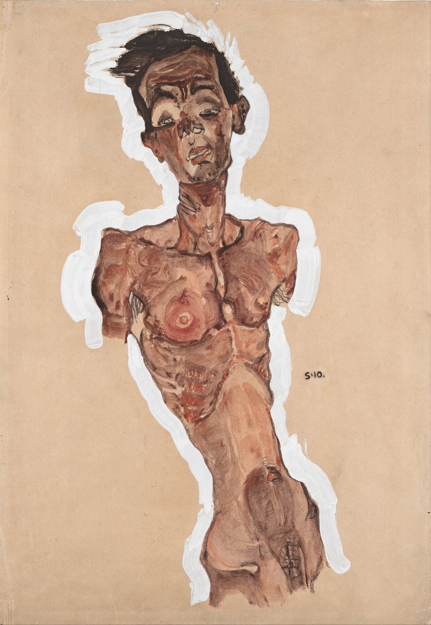 Akt önarckép, 1910 alkotó: Egon Schiele