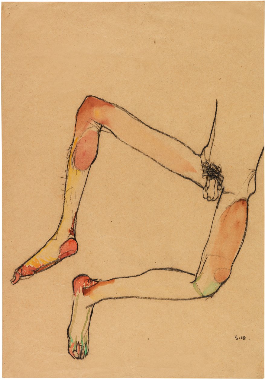 Meztelen férfi has, 1910. alkotó: Egon Schiele