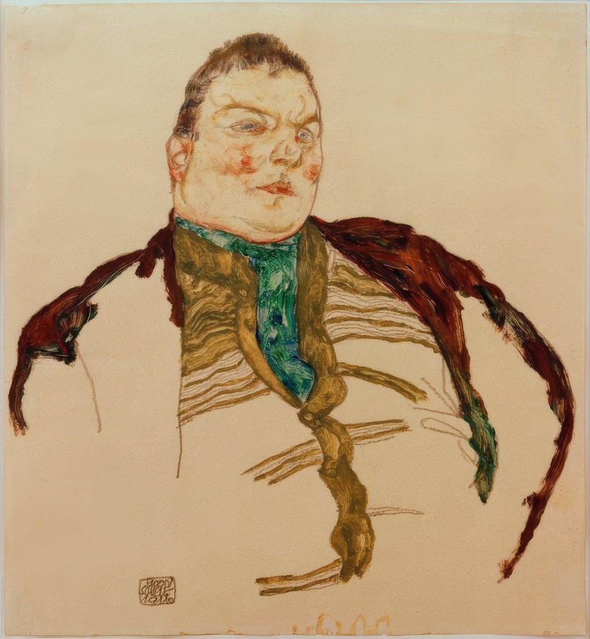 Egy kövér férfi portréja alkotó: Egon Schiele