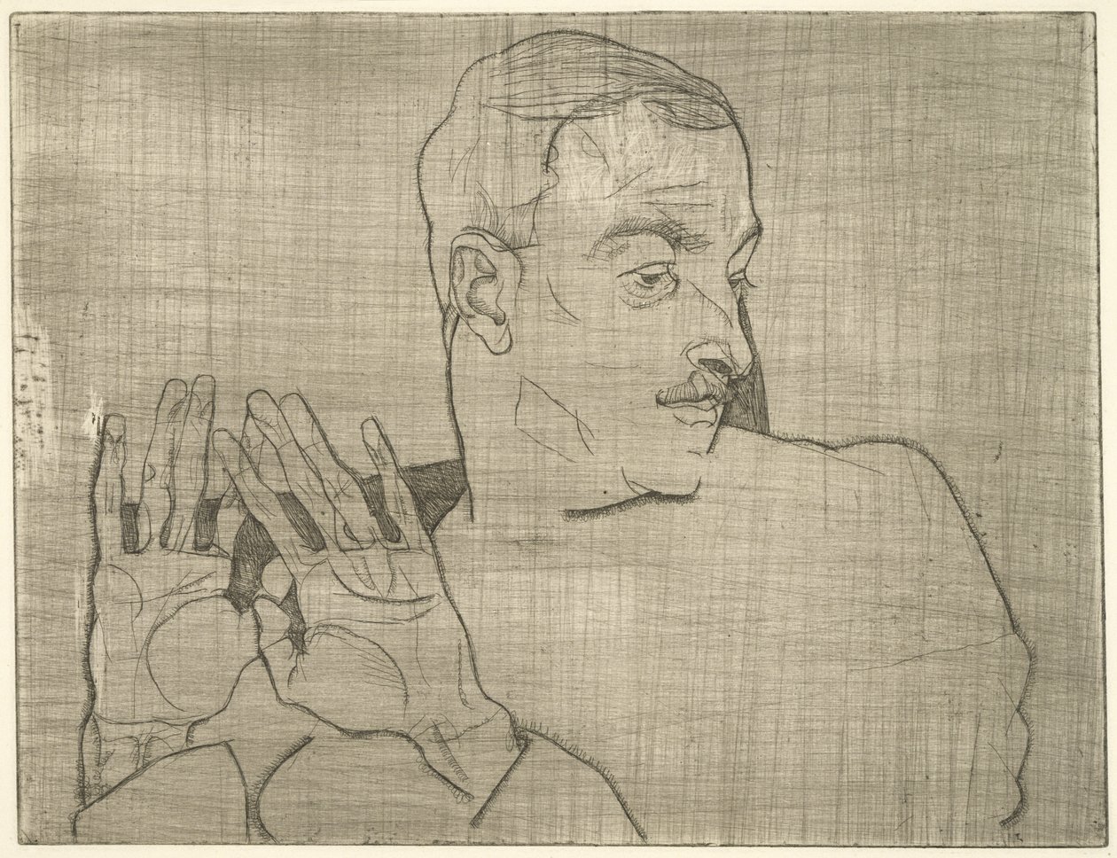 Arthur Roessler portréja, 1914 (szárazhús) alkotó: Egon Schiele