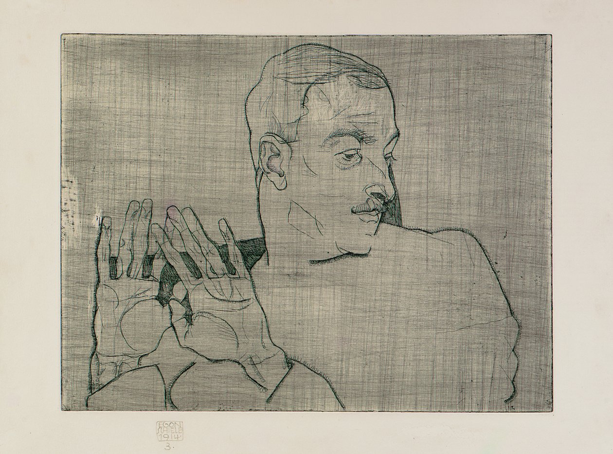 Arthur Roessler portréja, 1914 alkotó: Egon Schiele