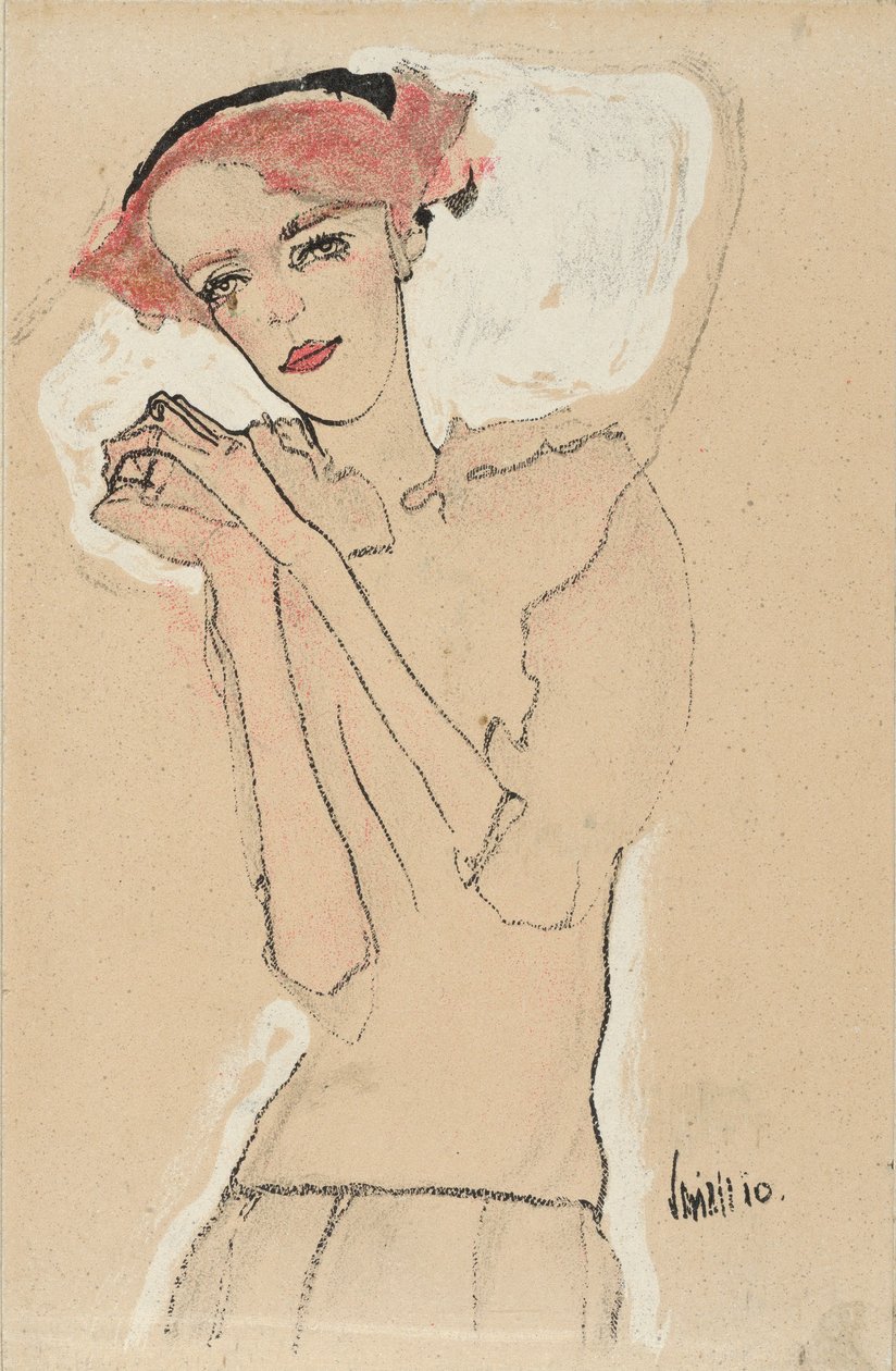 Női portré, 1910. alkotó: Egon Schiele